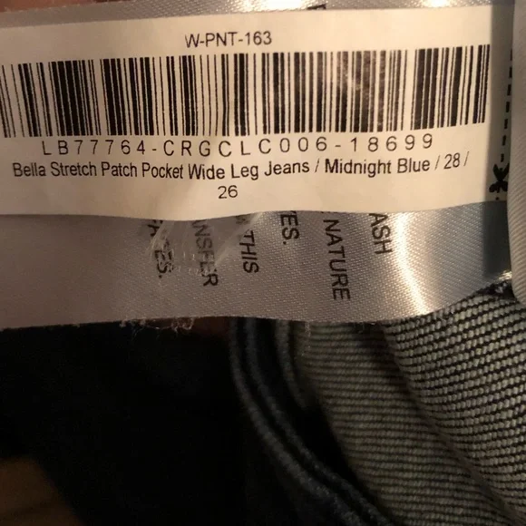 Quince Bella Stretch Patch Pocket Wide Leg Jeans Midnight Blue - Picture 6 of 6